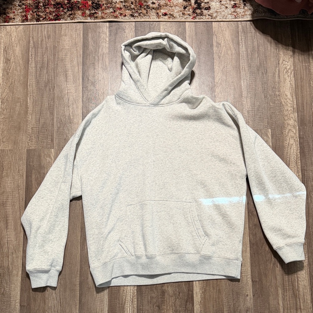 Abercrombie & Fitch Oversized Light Gray Hoodie